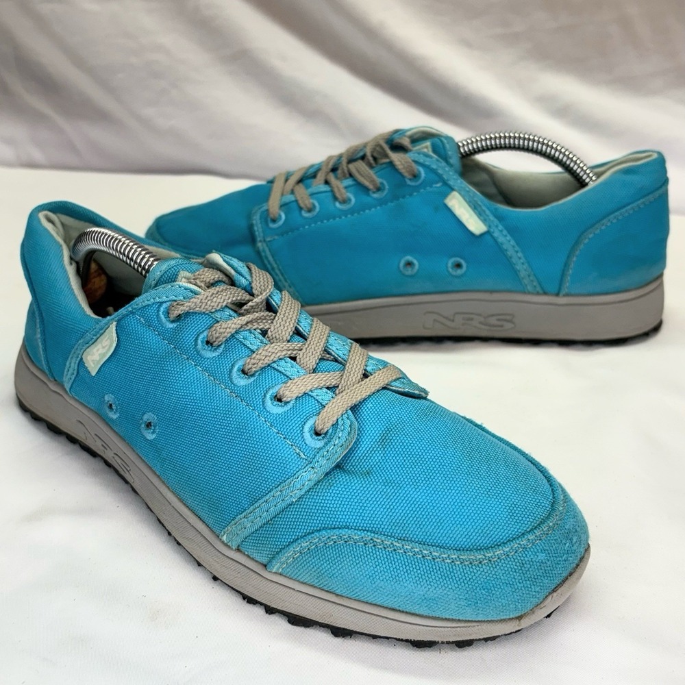 NRS Crush Water Shoes Women's 8.5 Blue/Lime Low Top Lace Up